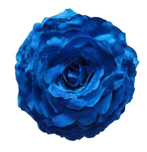 Rosa Grande King. Flor Flamenca Azul. 17cm